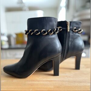 Karl Lagerfeld Black Ankle boots with Chain Detail